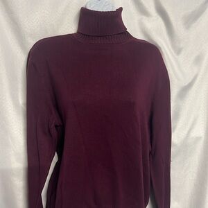 Burgundy Turtle neck sweater Xl